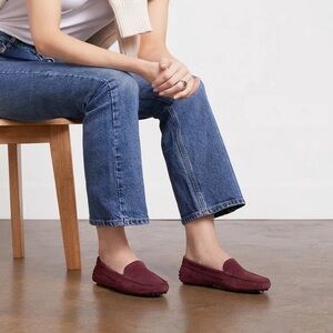 M. Gemi Felize Suede Burgundy Loafers